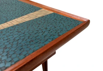 Mid-Century Modern Coffee Table with Mosaic Top by Berthold Muller, 1950s
